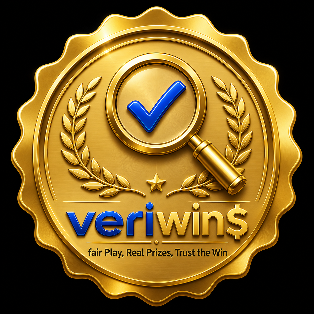 Official VeriWin$ Gold Badge — awarded to brand subscribers who follow protocol